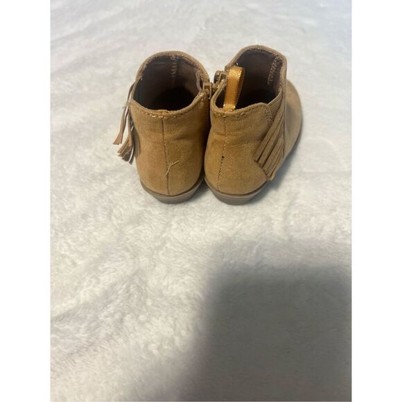 Old Navy Brown Fringe Boots Girls Boots Toddler Size 5 Zipper Sides - Picture 6 of 10